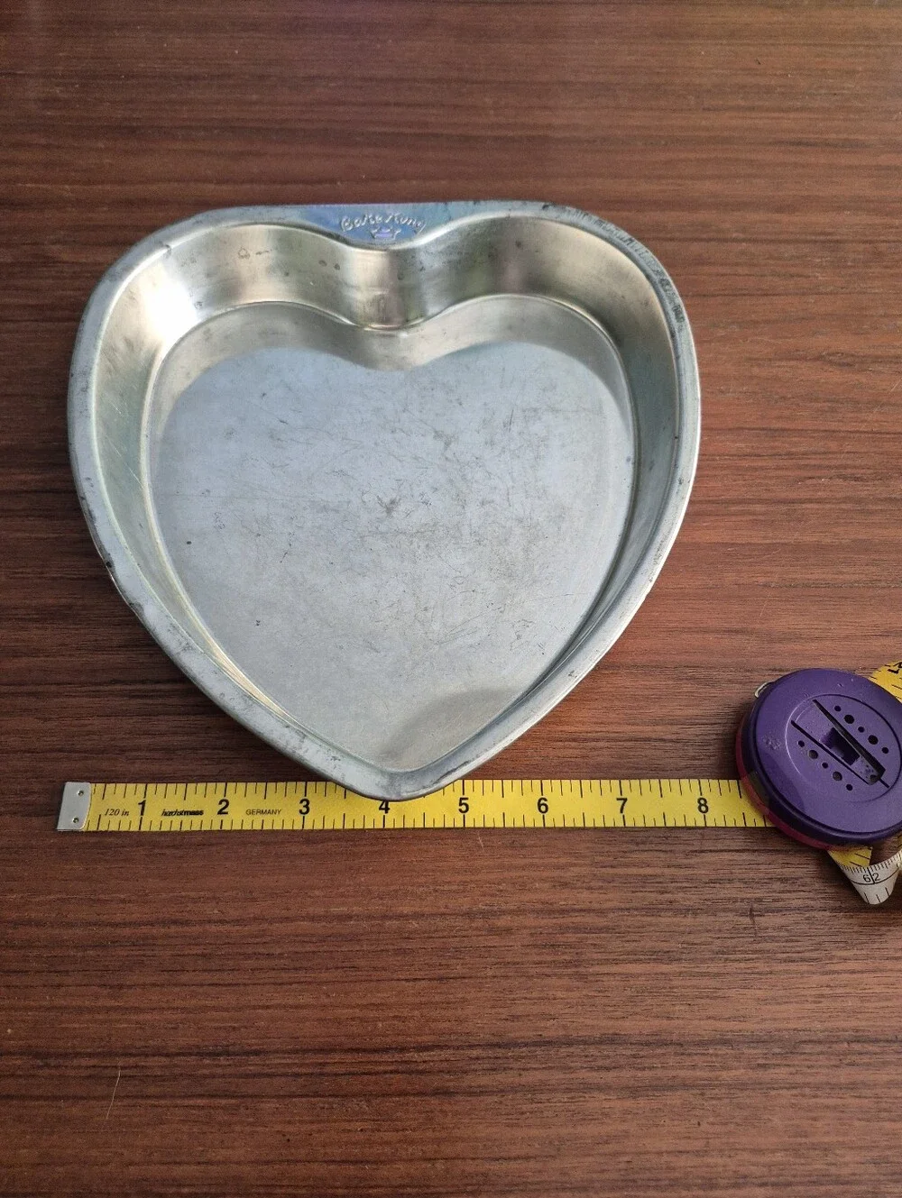Vintage Bake King Heart-Shaped Baking Pans - Silver